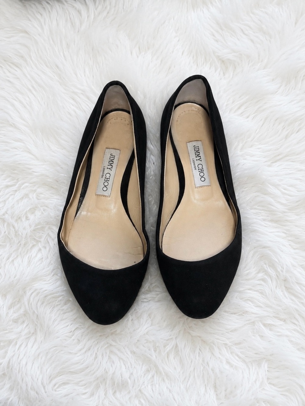 Jimmy Choo Black Suede Women's Flats